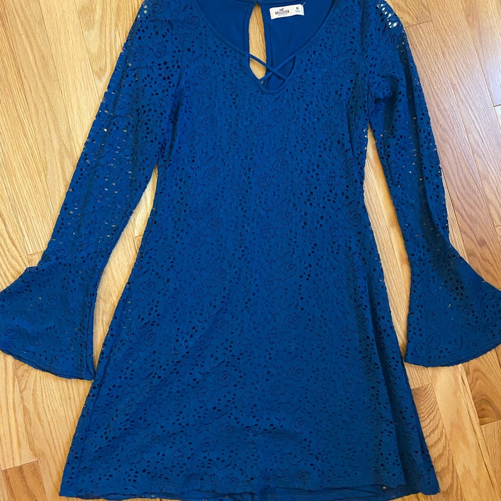 Hollister Teal Eyelet Dress